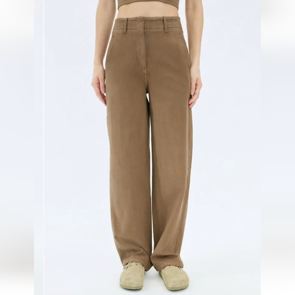 Wilfred Pants - Wilfred Free Ascendant Pant Straight Leg Utility Brown Size 2